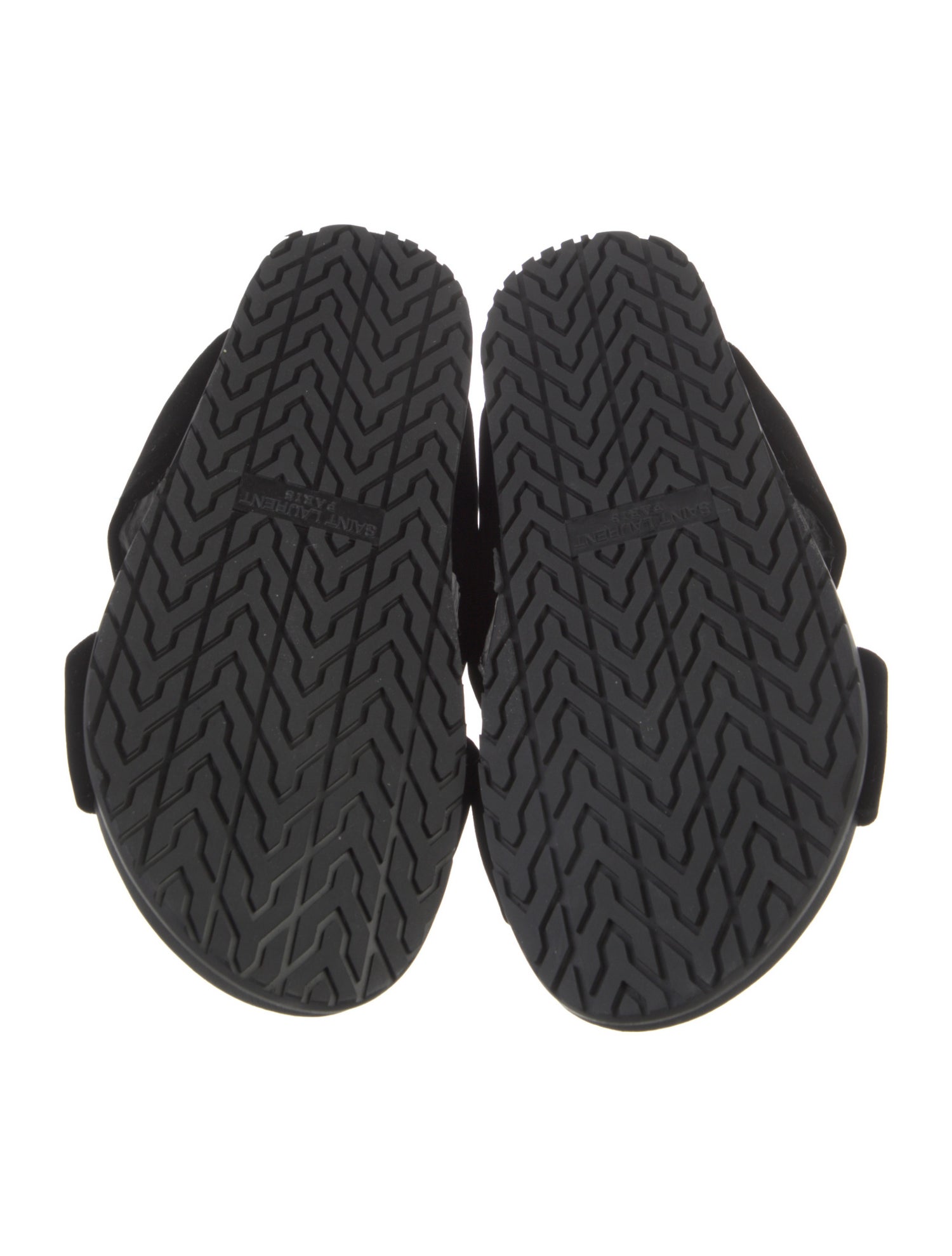 Saint Laurent Velvet Slides